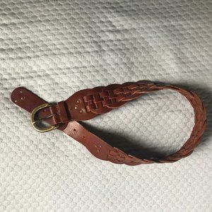 Gap Brown Genuine Leather Intrecciato Belt Size XS